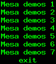 9menu: Mesa demos 1
